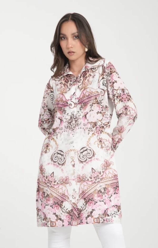 Missyn kirjavakuvioitu takkimekko - Image 2