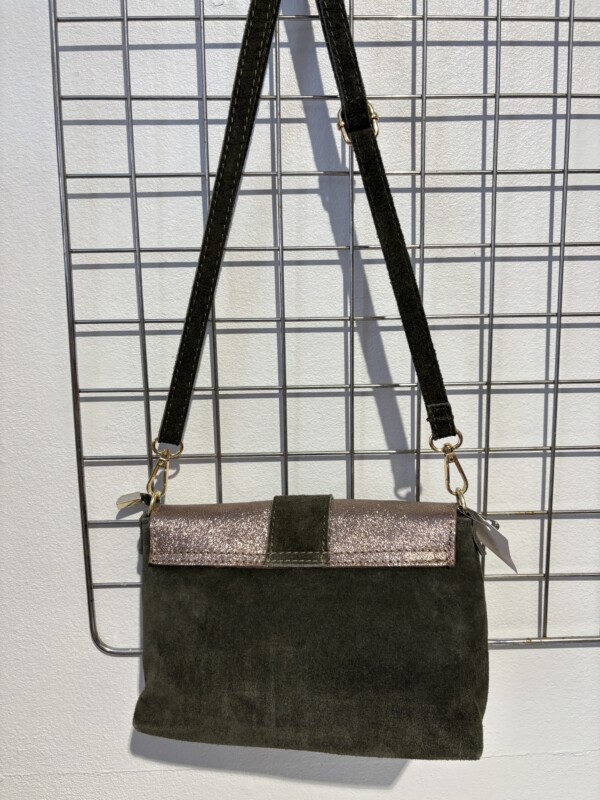 Pieni tummanvihreä nahkalaukku - Image 2