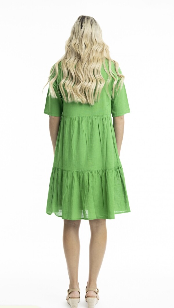 Orientique Essentials Cotton Slub vihreä mekko - Image 5