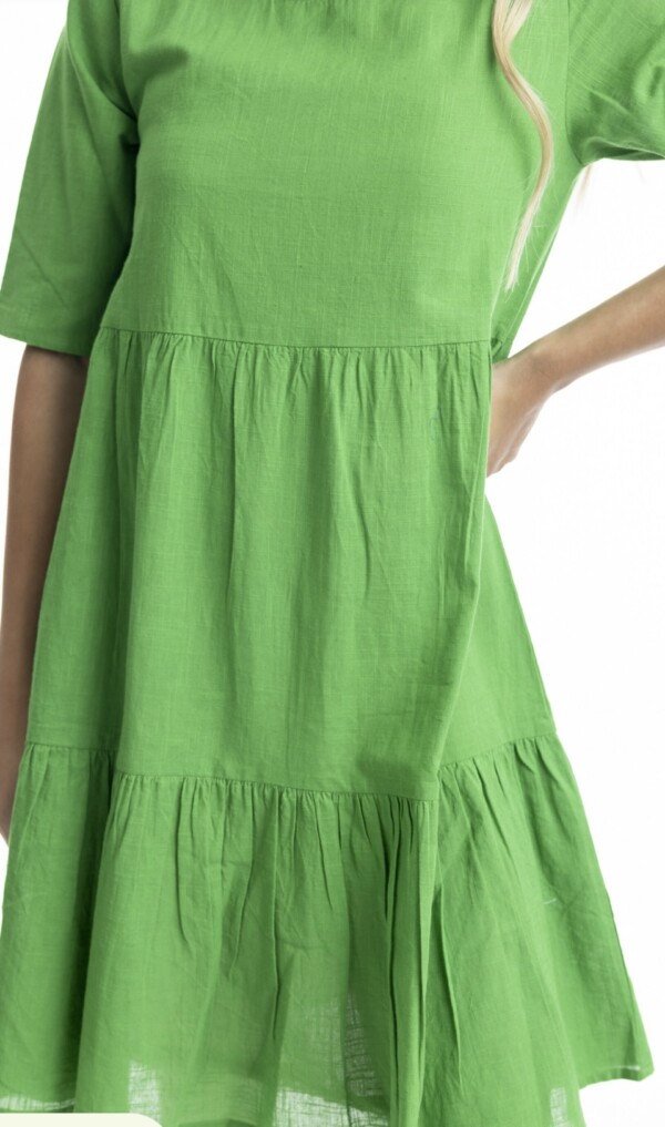 Orientique Essentials Cotton Slub vihreä mekko - Image 3