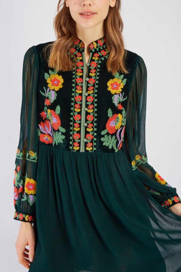 Derhyn Elietten tummanvihreä mekko/tunika - Image 2