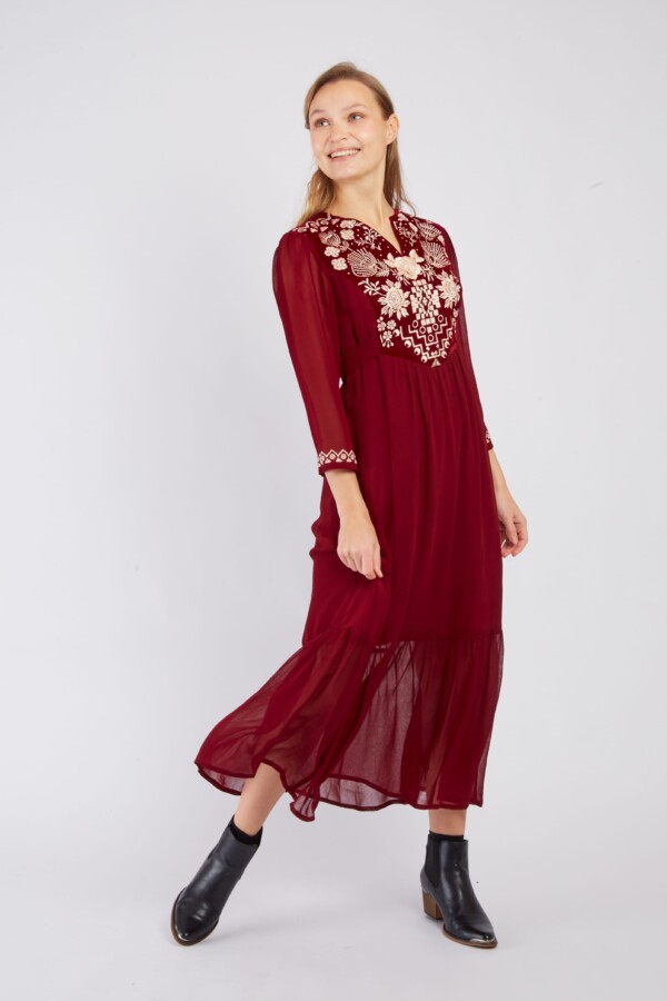 Derhyn Elisane viinipunainen mekko - Image 5