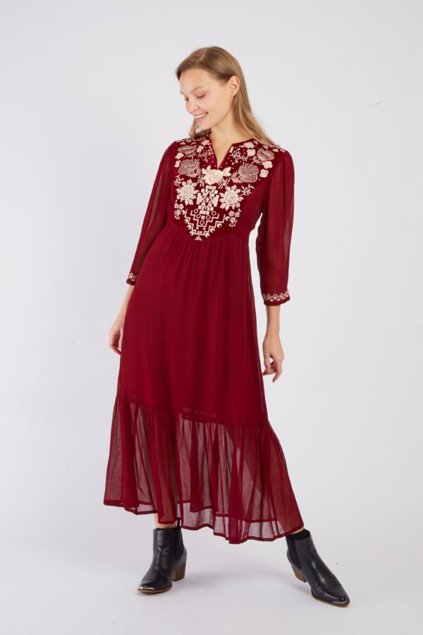 Derhyn Elisane viinipunainen mekko