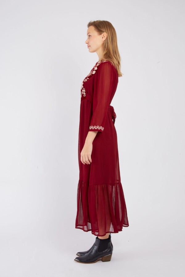 Derhyn Elisane viinipunainen mekko - Image 4