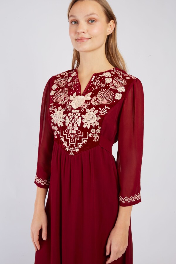 Derhyn Elisane viinipunainen mekko - Image 2