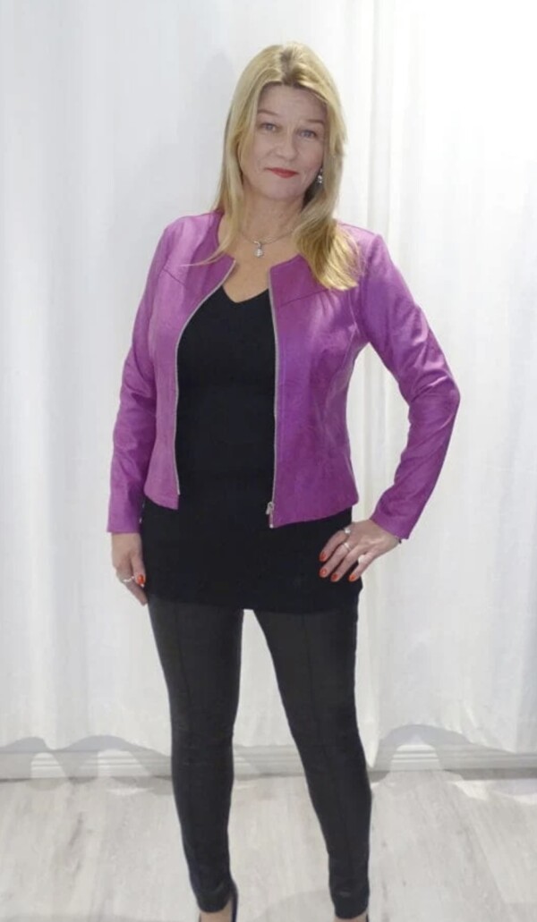 Tekstiilinahkainen Jakku Paula Fuksia - Image 2