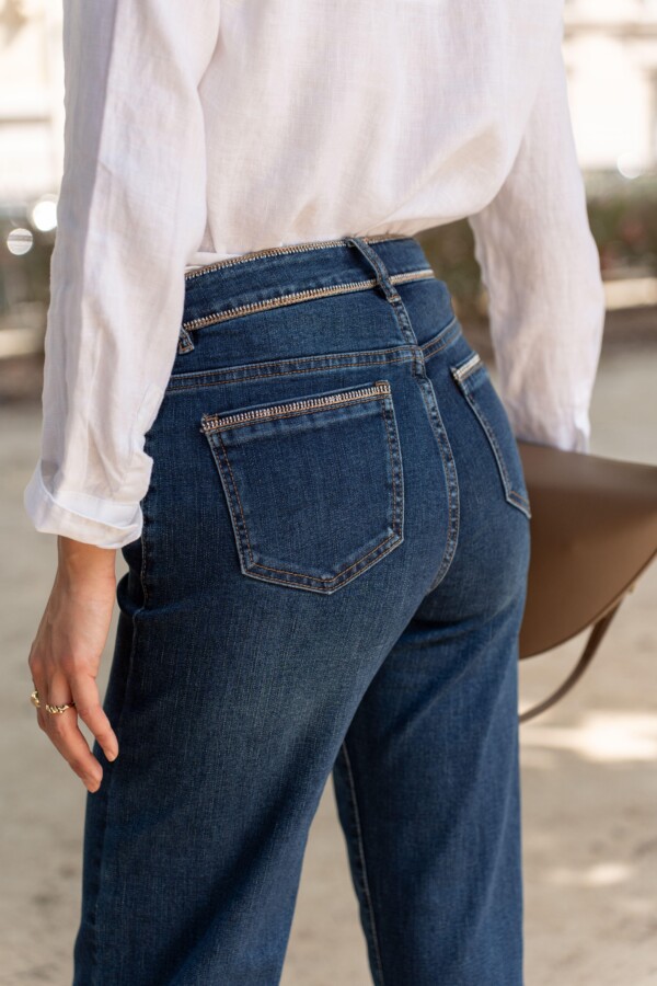 Siniset farkut,  leveälahkeiset ja joustavat - Image 4