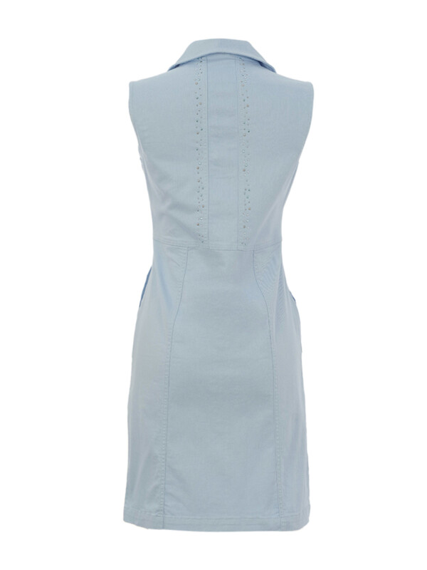 Dolcezza vaaleansininen hihaton farkkumekko - Image 2