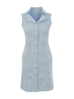 Dolcezza vaaleansininen hihaton farkkumekko