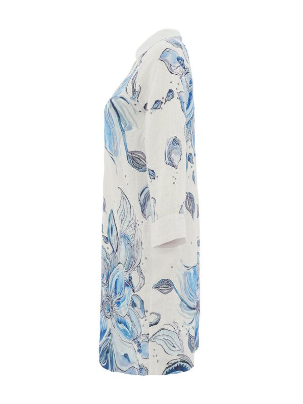 Dolzeccan pellavatunika / mekko – “Blue Flowers” by Amy Tieman - Image 3