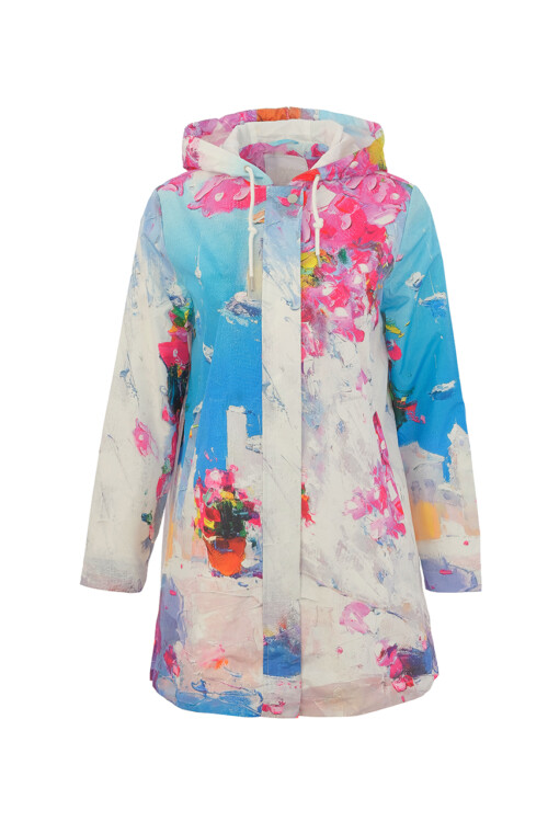 Dolcezzan Hupullinen sadetakki – “Summer in Santorini” by Azz Sulaymanov