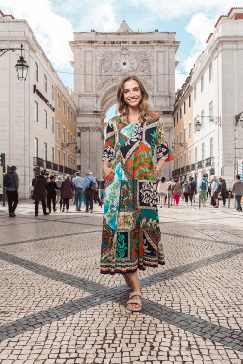 🌿 Orientique Cabo Frian -pitkämekko