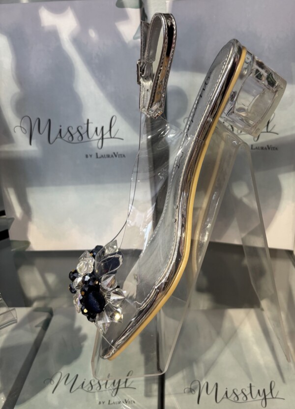 Laura Vita Maude Argent 083 – näyttävät koristekivisandaalit - Image 3