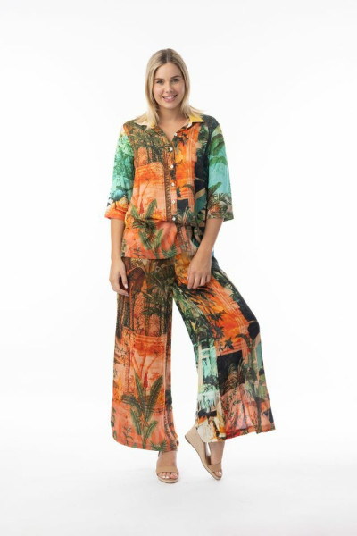 Orientique Digital Collared -kirjavakuvioidut housut